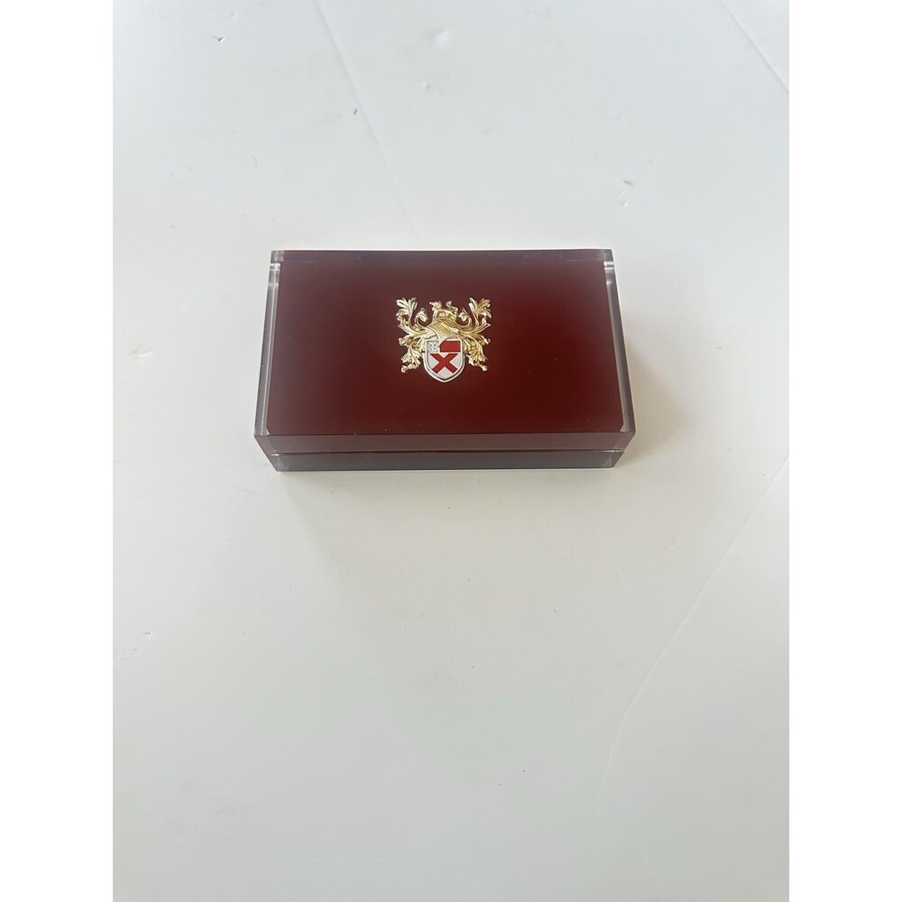 Vintage Lady Elgin Coat of Arms Velvet Lucite Acrylic Watch Case Only